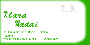 klara madai business card